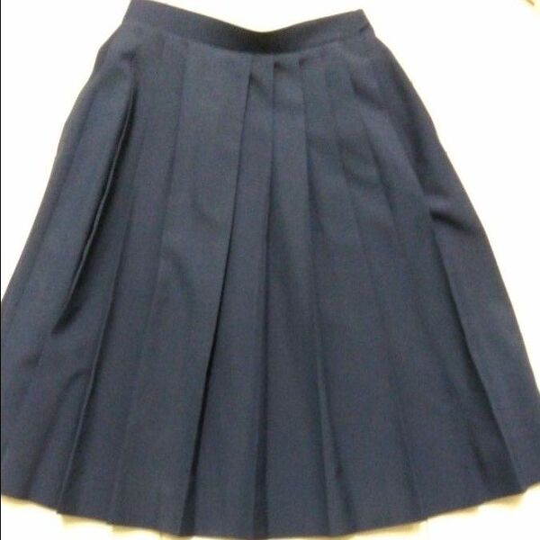 夏用スクール スカート プリーツ 制服 学生服 ネイビー 女子W66