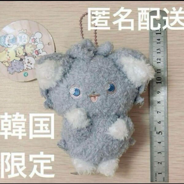 【韓国】ポケモン ニャスパー ぬいぐるみ マスコット キーリング キーホルダー