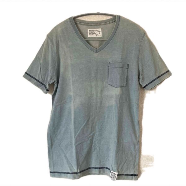 AZUL by moussy メンズ SサイズTシャツ VネックTシャツ 水色
