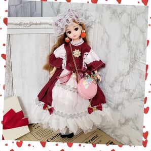 【クラロリ】姫ワンピ★リカちゃんドレス スイーツアクセ2点付き