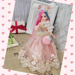 【オフショルバニー】姫ワンピ★リカちゃんドレス スイーツアクセ2点付き