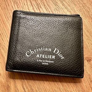 期間限定セール価格! Christian Dior ディオール 二つ折り財布 黒 カードケース 財布 レザー