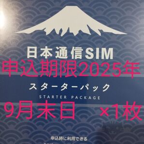 日本通信SIM スターターパック 日本通信 NT-ST2-P (67-7655-50) 申込期限2025年9月末日 1枚
