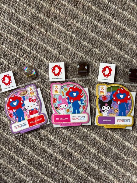 大阪万博 ミャクミャク×サンリオ コラボステッカー3種