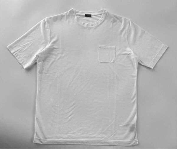 ZANONE イタリア製 アイスコットン 半袖ポケットTシャツ 48 ホワイト