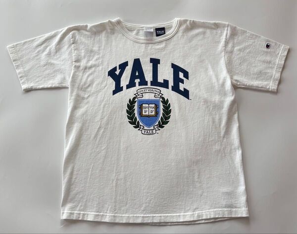 Champion 米国製 T1011 YALE 半袖Tシャツ L ホワイト
