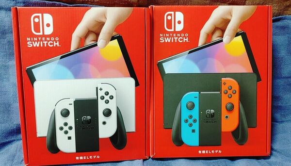 ニンテンドースイッチ 本体 有機EL 新品 未使用 2台 セット Nintendo Switch ホワイト ネオン 任天堂 完品