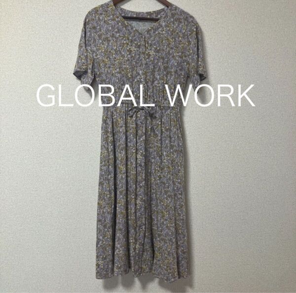 GLOBAL WORK グローバルワーク ワンピース 花柄 半袖 M