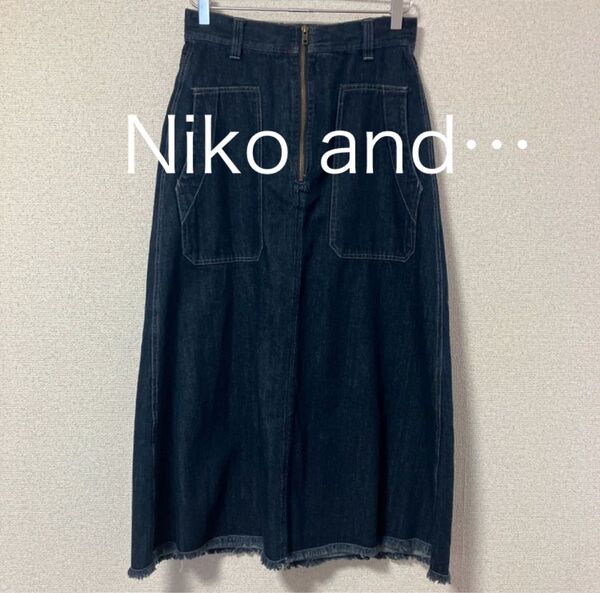 Niko and… ニコアンド スカート アウトパッチZIPスカート L 美品