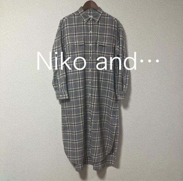 Niko and… ニコアンド シャツ シャツワンピース チェック M