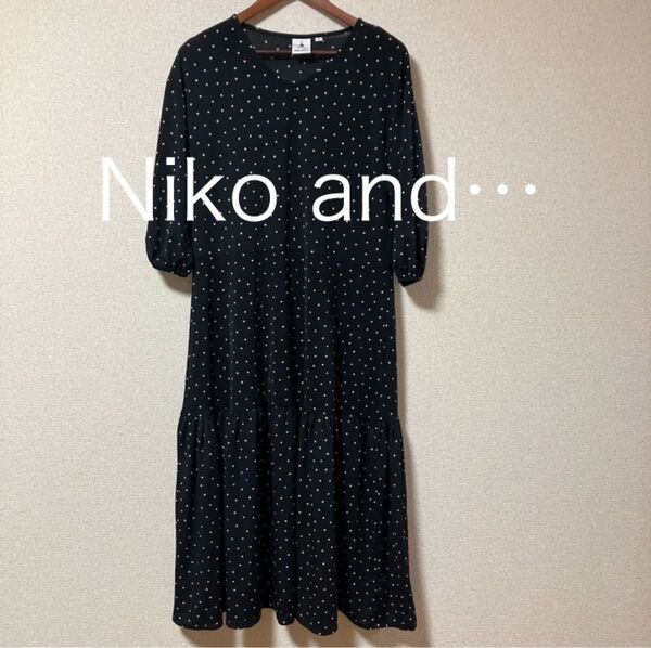 Niko and… ニコアンド ワンピース ティアードワンピース M ブラック