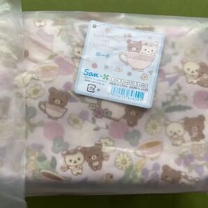 ★タグ付き未使用★コリラックマandチャイロイコグマ ポーチ(フラワーティータイム)
