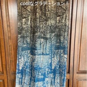 ★未使用★涼しげなカラーの大判ストール