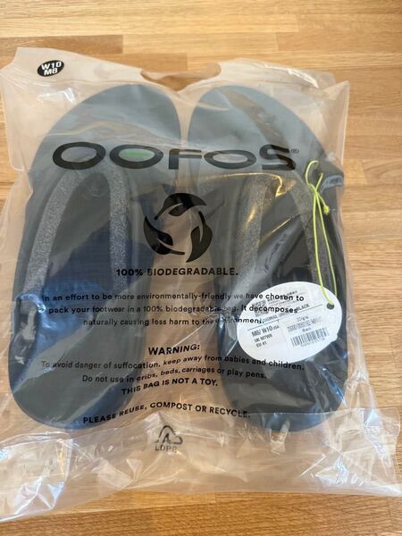 OOFOS OOahh Sport Flex Sandal W10/M8 ブラック 新品