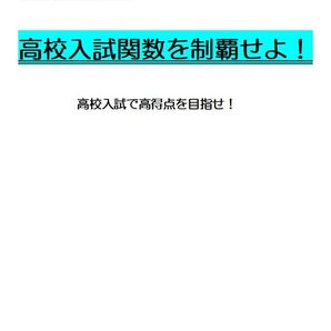 ※高校入試対策 数学オリジナル教材Part3 『高校入試関数を制覇せよ!』◎紙版