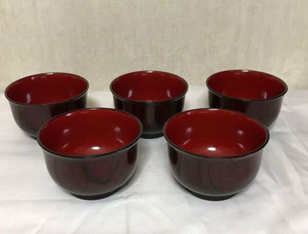 お椀 5個セット 木乾漆器 木目