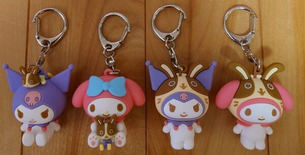 マイメロディ・クロミ・宇佐美コラボキーホルダー
