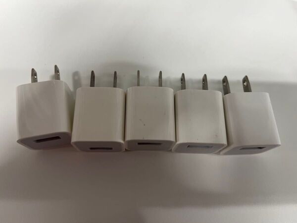 Apple 純正品 USB電源アダプター iPhone 電源アダプタ ACアダプター 5個セット