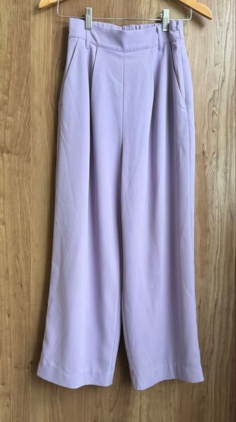 スタイルデリワイドパンツ サラサラパンツ ラベンダー S