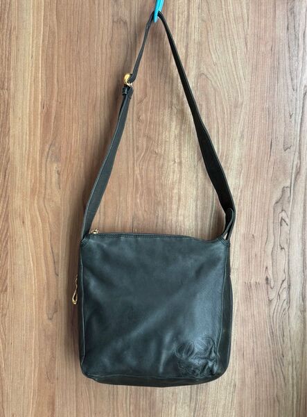LOEWE/ロエベ ショルダーバッグ アナグラム グリーン ナッパ レザー