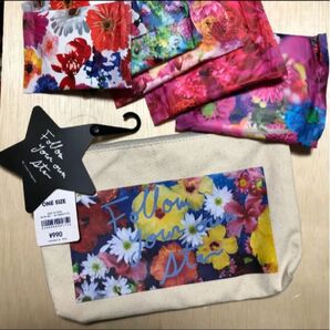 GU × 蜷川実花 フラット キャンバス ポーチ おまけ ナプキン