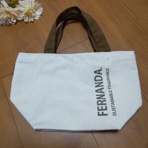 FERNANDA トートバッグ 生成り ロゴ サブバック ランチバック ミニトート シンプル