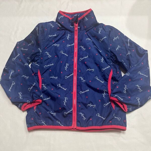 130㎝ Charm smale ウィンドブレーカー ネイビー ハート