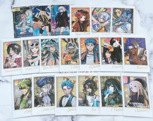 FGO fes フェス チェキ チェキ風カード ウエハース クーフーリン ジャンヌ・ダルク オルタ 徐福 他 まとめ売り 19点