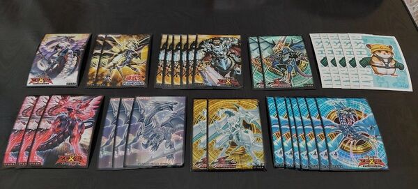 中古 遊戯王 公式スリーブ いろいろセット レスキューラット リバイスドラゴン ブルーアイズ他