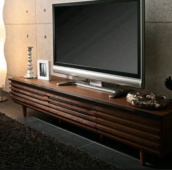 高品質 日本製アルダー無垢材 モダンでお洒落なローボード テレビ台 テレビボード150 収納 木製 ブラウン