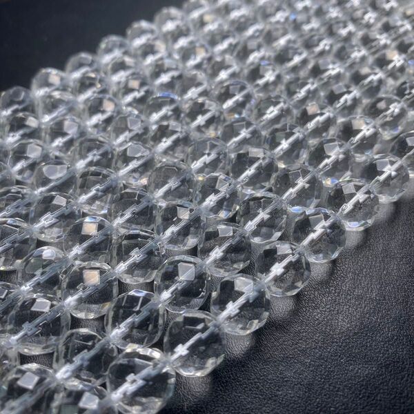 水晶 ラウンドカット 8mm 連売り 38cm ブレスレット2本分
