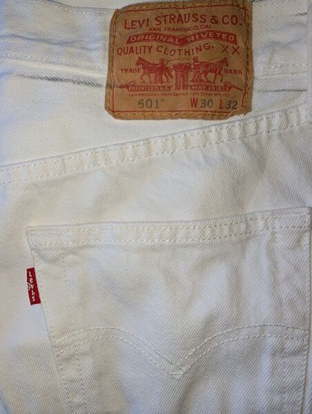 Levi's 501 ホワイトデニム W30 L32 メキシコ製