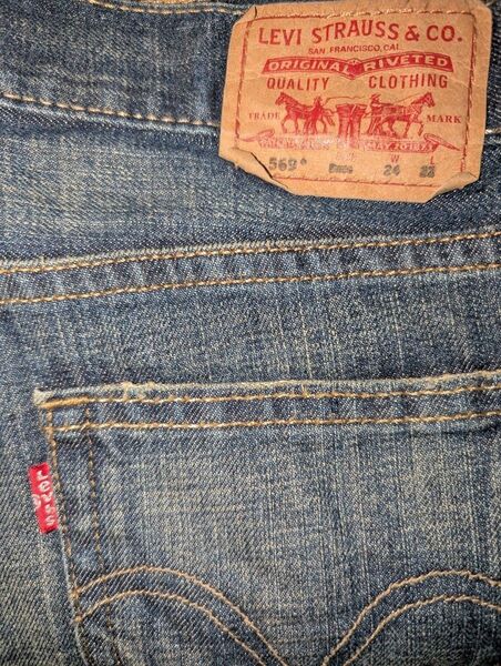 Levi's 569 ストレートデニム ダークブルー W24 L22 メキシコ製