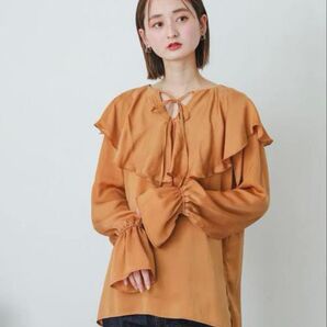 SENSE OF PLACE フリルカラーブラウス