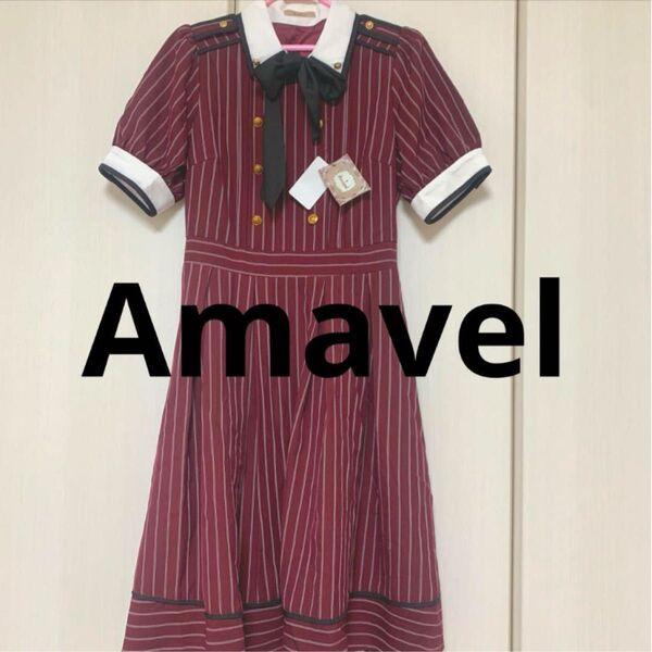 Amavel 軍服ワンピース アマベル 軍服 ミリタリーワンピース ワンピース