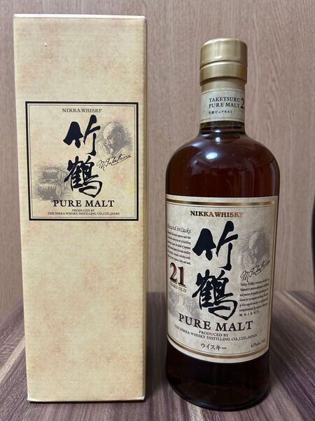 ニッカ ピュアモルト ウイスキー 竹鶴21年 未開封 古酒 NIKKA PURE MALT 国産 ウイスキー