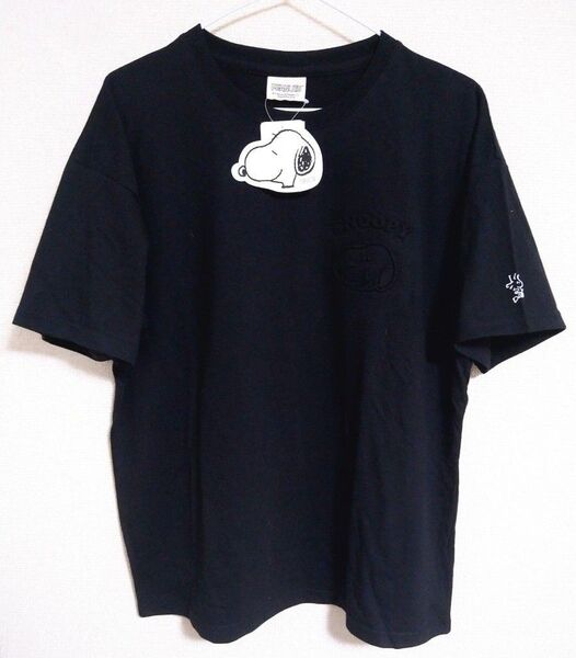 スヌーピー エンボス Tシャツ 半袖 レディースL