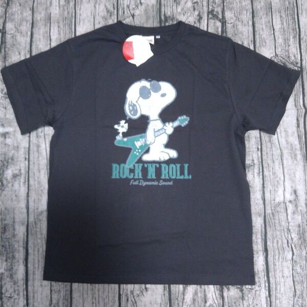 スヌーピー ギター Tシャツ 半袖 メンズL