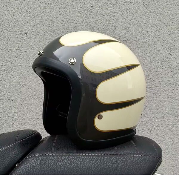 ビンテージヘルメット 艶あり仕様 ホワイト スリムタイプ ttco ジェットヘルメット BELL ヴィンテージ ヘルメット 復刻