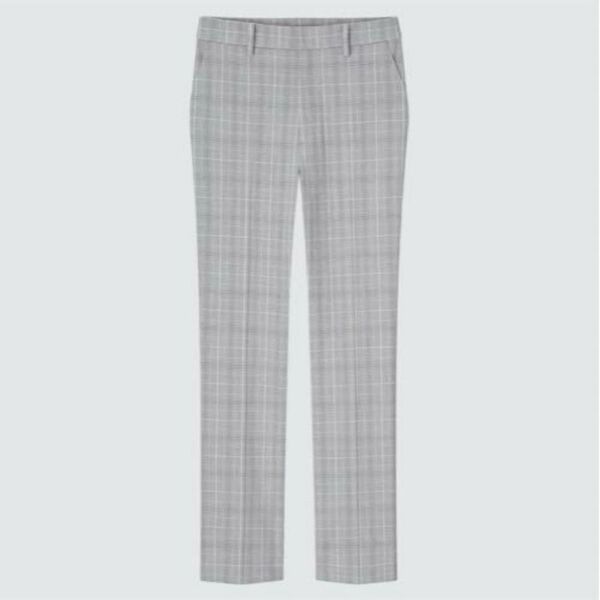 UNIQLO スマートアンクルパンツグレンチェック ストレッチ スリムテーパード