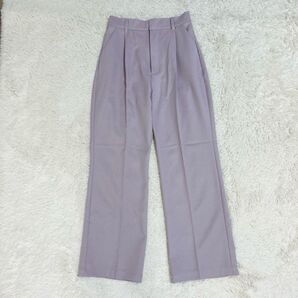 セレクトモカ センタープレスツイルセミフレアパンツ パステルカラー