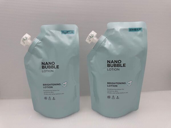 未開封品 薬用W・ナノバブルホワイトローション 110mL 詰め替え 2点セット