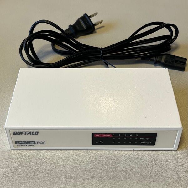 BUFFALO バッファロー 100/10M スイッチングハブ 5ポート LSW-TX-5NS ホワイト