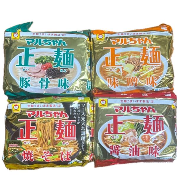 マルちゃん正麺 4種類【醤油、味噌、豚骨、焼そば】20食分(5袋入×4) インスタントラーメン まとめ買い