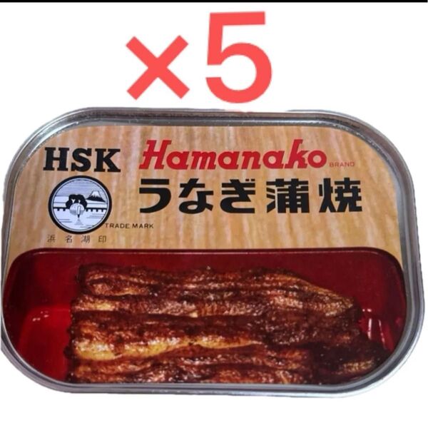 Hamanako 浜名湖 うなぎ蒲焼 缶詰 100グラム×5缶セット 国産うなぎ