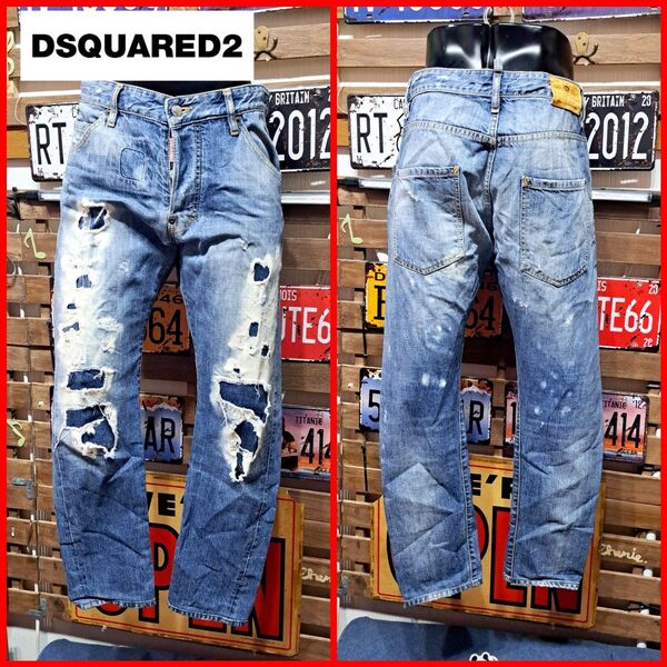 定価6.8万 Dsquared2 ディースクエアード クラシックケニーツイストジーンズ デニム 46