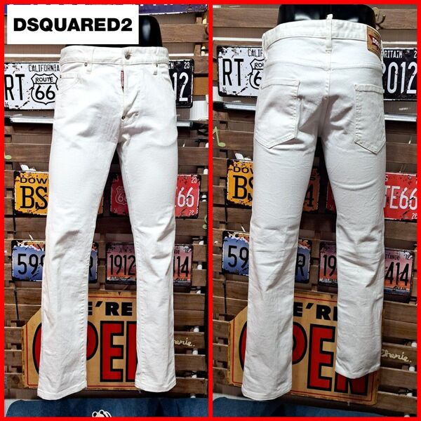 Dsquared2 ディースクエアード Coolguy Jean ストレッチ クールガイジーンズ ホワイトデニム 46