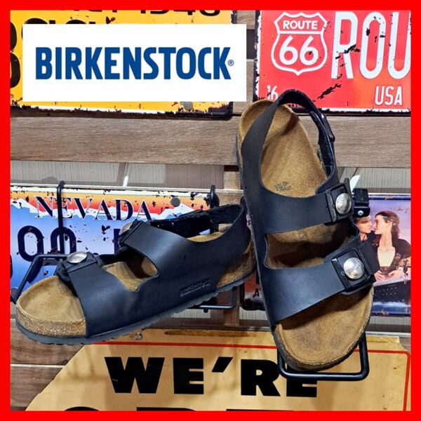 BIRKENSTOCK ビルケンシュトック アリゾナ コンチョ レザー サンダル 43 28㎝ ブラック