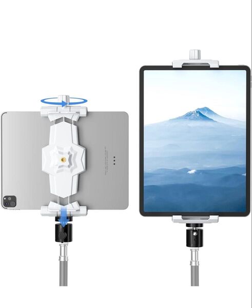 iPadと携帯電話の三脚マウントアダプター 三脚用iPadホルダー