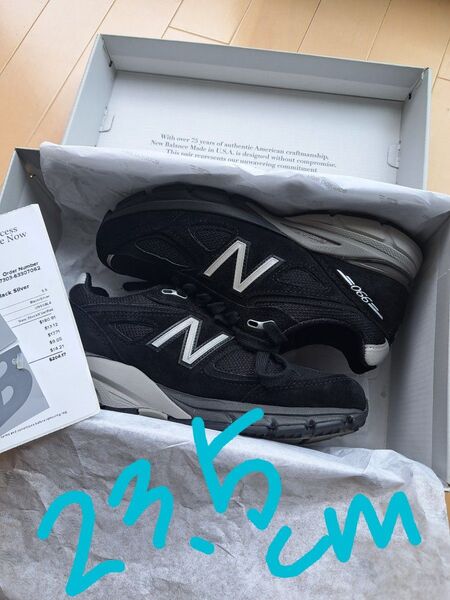 New Balance U990BL4 23.5cm 製造2331 ブラック ニューバランス990v4 美品!!